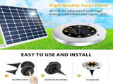 Solar Ground Lights, 12 Pack Solar Disk Lights Outdoor, 8 LED Upgraded Waterproof In-Ground V1366-AZ2-W-24303