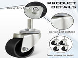 Landhoow 4 Pcs Floor Jack Casters for 3 Ton Floor Jack, Cast Iron Racing Jacks Caster Wheel with 10 V1258-DP02-C-755