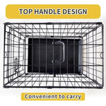 36" Pet Dog Cage Kennel Metal Crate Enlarged Thickened Reinforced Pet Dog House V360-PTDC0007-BK-36