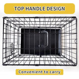 36" Pet Dog Cage Kennel Metal Crate Enlarged Thickened Reinforced Pet Dog House V360-PTDC0007-BK-36