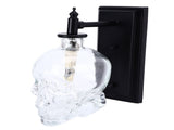 Vintage Wall Lamp Iron Glass Skull Shape Industrial Wall Mounted Light with G9 Bulb for Bedroom V1294-YM0715-3119210290811