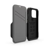 EFM Monaco Leather Wallet Case Armour with D3O 5G Signal Plus for iPhone 13 Pro - Black V578-EFCFLAE194BSG