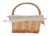 Wicker Picnic Basket Detachable Lining Vintage Spacious Capacity Hand Woven Basket for Camping V1294-YM0901-3111250051012