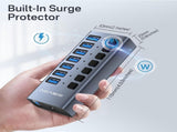 ACASIS HS-707MG-10G 7-in-1 USB 3.2 Gen2 10Gbps Docking Hub w AC for PC Laptop V28-ELEACAHS707MG10G