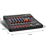 Hridz 6 Channels Bluetooth Mixer DJ Live Studio Audio Mixer USB Console Amplifier AUX V571-HRIDZCT60SAM