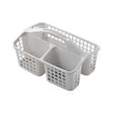 Plastic Storage Divided Tool Bin, 3 Compartments Plastic Shower Caddy Basket, Portable Divided V1189-WXFWAL-20260319-00364