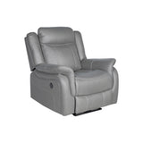 Carlton 1R Finest Fabric Recliner Sturdy Construction Metal Mechanism V43-REC-CARL1RGR