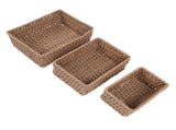 3PCS Wicker Storage Baskets for Shelves Organizing Decorative Woven Storage Baskets Set Desk V1294-YM0901-3117240333411
