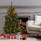 Christabelle 137cm Pine Slimline Christmas Tree with LED Lights 112_HZGS45