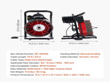 Drain Cleaner Machine 23m x 13mm, Sewer Snake Auger Manual Feed with 4 Cutters & Air-activated Foot V952-SDJJKLSGDSTJGDO6A002V3