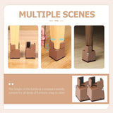 Bed and Table Risers, Light Brown, Instant Height Increase, and Reliable, 6Pcs V1366-AZ2-W-13524