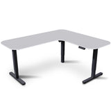 FORTIA Corner Standing Desk, 160x140cm, 72-118cm Sit to Stand Up Electric Height Adjustable, White V219-ADKCORFOR1WTKA