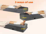 Leg Wedge Ergonomic Booster 3-Height Adjustable Memory Foam Leg Support Pillow with Washable Cover V985-LEGWEDGE