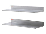 8.6" x 24" Stainless Steel Shelf, Wall Mounted Floating Shelving with Backsplash, 44 lbs Load V952-BGSCTTLL86242HBE0V0