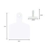 100x Cattle Ear Tags 6x7cm Set - Medium White Blank Cow Sheep Livestock Label V238-SUPDZ-40208932339792