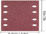 80 pieces - Sanding sheets - Sandpaper set - 40/60/80/120/180/240/320/400 grit - rectangular flocked V1188-NK-BOL-390