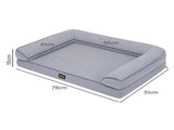 Pawz Cooling Orthopedic Dog Bed Waterproof Lining Washable Memory Foam Grey S PT1423-GY-S-AU