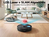 DEVANTI Robot Vacuum and Mop, APP Control 6000Pa LDS Laser 3-in-1 Cleaning RVAC-Q10-6K-BK