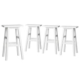 Artiss 4x Bar Stools Kitchen Chairs Wooden White BA-G-7031-WHX4