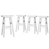 Artiss 4x Bar Stools Kitchen Chairs Wooden White BA-G-7031-WHX4