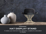Stylish Golden Metal Hat Holder for Display with Iron Construction, Perfect for Organizing and V1192-AZ-W-31671