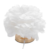 Plume Bedside Table Lamp E27 Decorative Modern Plume Night Light Nightstand Lamp for Living Room V1294-YM0901-3119250005712