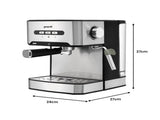 Pronti 1.6L Automatic Coffee Espresso Machine with Steam Frother CFM-16L-CRK-825