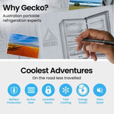 GECKO 139L Upright Portable Fridge / Freezer, 12V/24V for Motorhome and Caravan, Silver V219-CMPFRUGK13SA