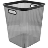Black Clear Trash Can with Reasonable Capacity for Home Organization and Storage V1192-AZ-W-19425