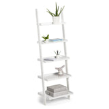 Sarantino Aster 5-Tier Ladder Shelf - White LDS-107-17-WH