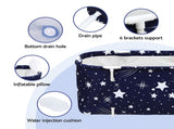 Weisshorn Foldable Bathtub PVC SPA Bucket Inflatable Cushion 134x65cm Star Navy FB-PVC-B-140-NA