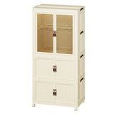 CARLA HOME 3 - Tier Foldable Wardrobe Cabinet - White - Plastic - Clothe Storage V178-36498