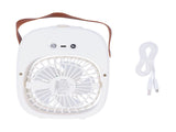 Adjustable Electric Fan Portable Spray Humidification Electric Fan for Home Outdoor DormitoryWhite V1294-YM0721-3113210056411