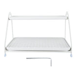 Cup Organizer Rack Double Layer Space Saving Removable Tray Cup Drying Rack for Home Bevel V1294-YM0901-3118230310112