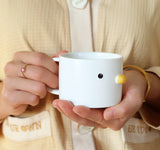 Funny Duck Coffee Cup, Handmade Glaze Cute Mug, Safety Ceramic Milk Latte Mugs, 7oz Espresso Cup. V1370-AZ4-06309