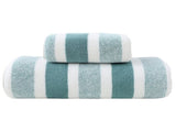 Luxury Cotton Green Wide Stripe Towel Set - 6 Piece Set V888-ELOSUNG11388