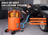 28 Gallon Vacuum Sand Blaster, Dustless Sandblaster with Built-in 1200W Vacuum System for Dust V952-PSGP286125PSIP3JOV3