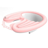 PinkHairWashingBasinLargeShowerCapDrainBasket V1221-PINK-LARGEAPRON-DRAINAGEBASKET