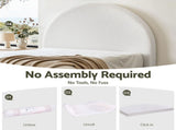 Artiss Queen Size Headboard for Bed Frame Boucle Fabric No-Assembly Vacuum Compressed Soft Backrest BED-FOAM-HEAD-NOVA-Q-WH