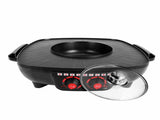 Electric 2 in 1 Hot Pot BBQ Oven Smokeless Barbecue Pan Grill Hotpot Machine V201-QUEW12466289