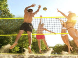 Outdoor Portable Volleyball Net System, Adjustable Height Steel Poles, Professional Volleyball Set V952-PQWTZ323YCGGGY3MUV0