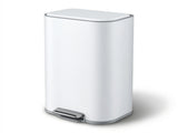 Cefito Kitchen Trash Can 40L Pedal Bins Rubbish Bin Steel with Soft Close Lid, Removable Inner RB-40L-1C-WH