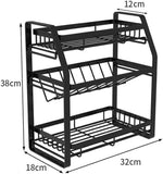 3-Tier Detachable Spice Rack Storage Organiser for Kitchen Countertop V178-36110