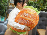 Hamburger Throw Pillow Multi Purpose Plush and PP Cotton Back Pillow for Valentine's Day Birthday V1294-YM0717-3117220191512
