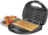 Waffle & Sandwich Maker - 2-in-1 Waffle Iron Panini Press Toaster Breakfast Machine V1263-JX-4467