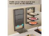 3-Tier Folding Kitchen Storage Rack Plates, Snacks and Serving Dishes, Space-Saving Organiser V1189-WXF-260203-00279