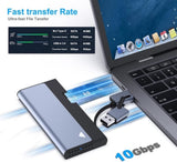 BENFEI 345GY M.2 NVME SATA SSD Enclosure, 10 Gbps USB Type-C/Type-A to NVME PCI-E SATA M-Key/ V28-ELEBEN345GY