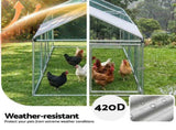 i.Pet Chicken Coop Rabbit Hutch Outdoor Run Walk in Hen Cage Ferret House 2.8x1x1m PET-CHICK-CAGE-3X1