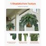 Large Hanging Artificial Boston Fern, 43-47 in Natural Spread, Faux Plant Wall Decor with 88 V767-VVR-PZSRZJLZWBHHGT8HJ001V0