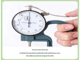 Dial Thickness Gauge, 0-10mm x 30mm / 1.18-inch Flat Head Thickness, Precision Round Dial, V1192-AZ-W-3489